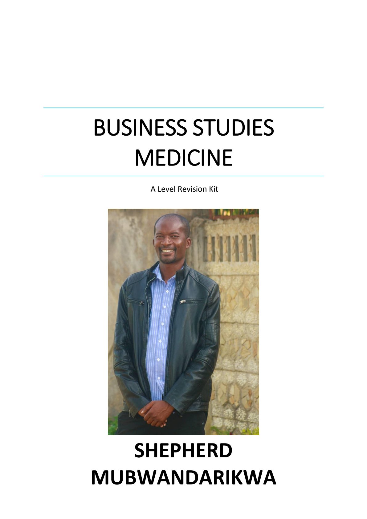 First page of A-Level Business Studies Revision Kit Study Guide