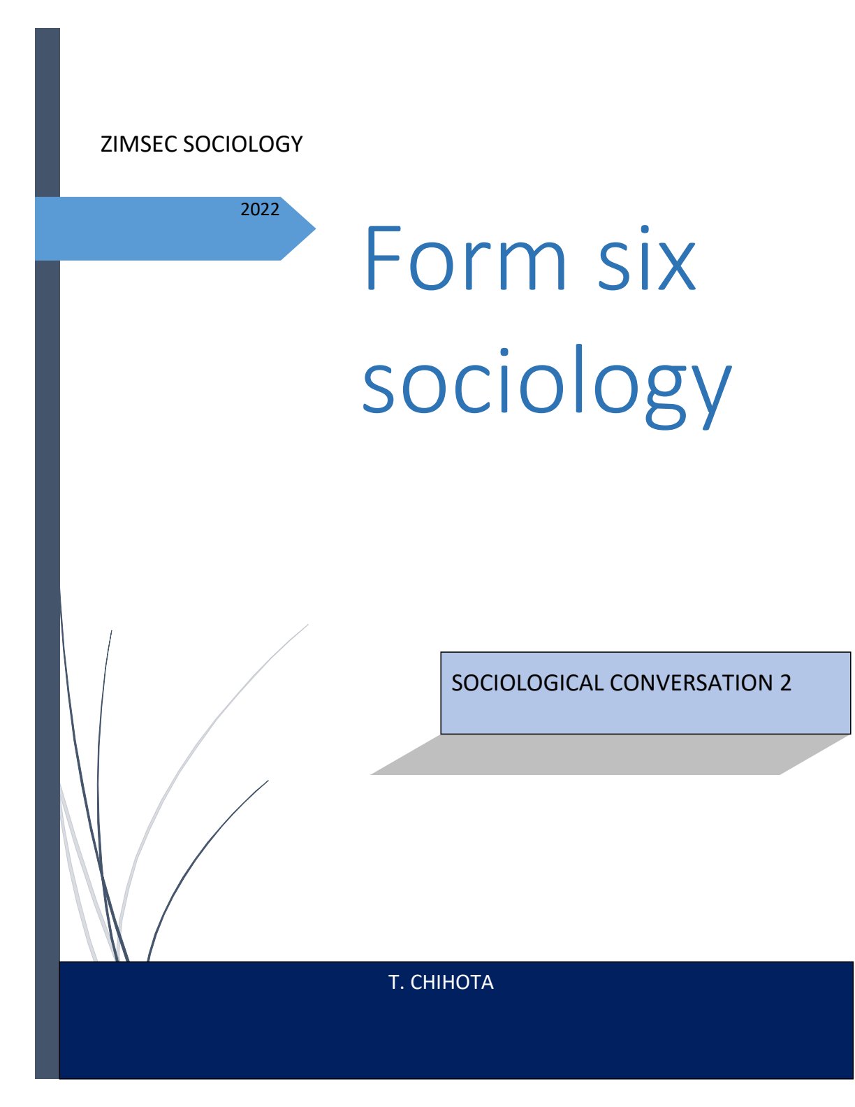 First page of A-Level Sociology Sociological Conversation 2 Notes Zimbabwe