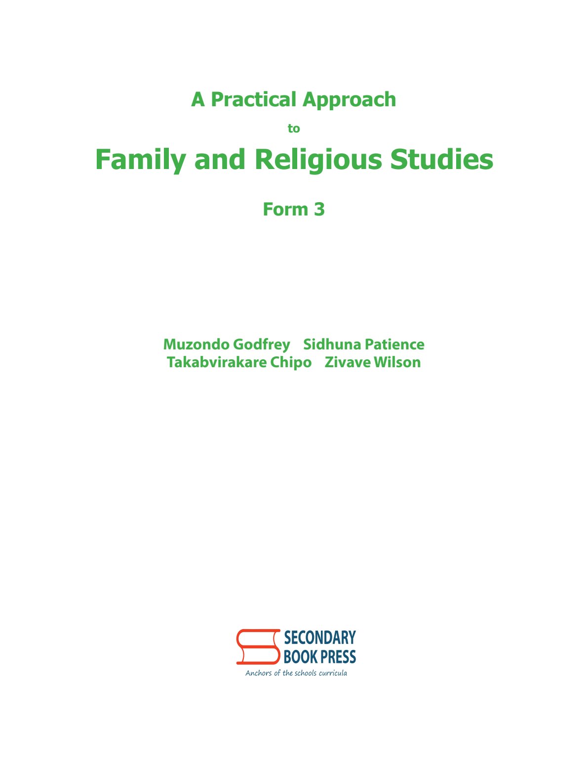 First page of A Practical Approach to Family and Religious Studies Family and Religious Studies Form 3