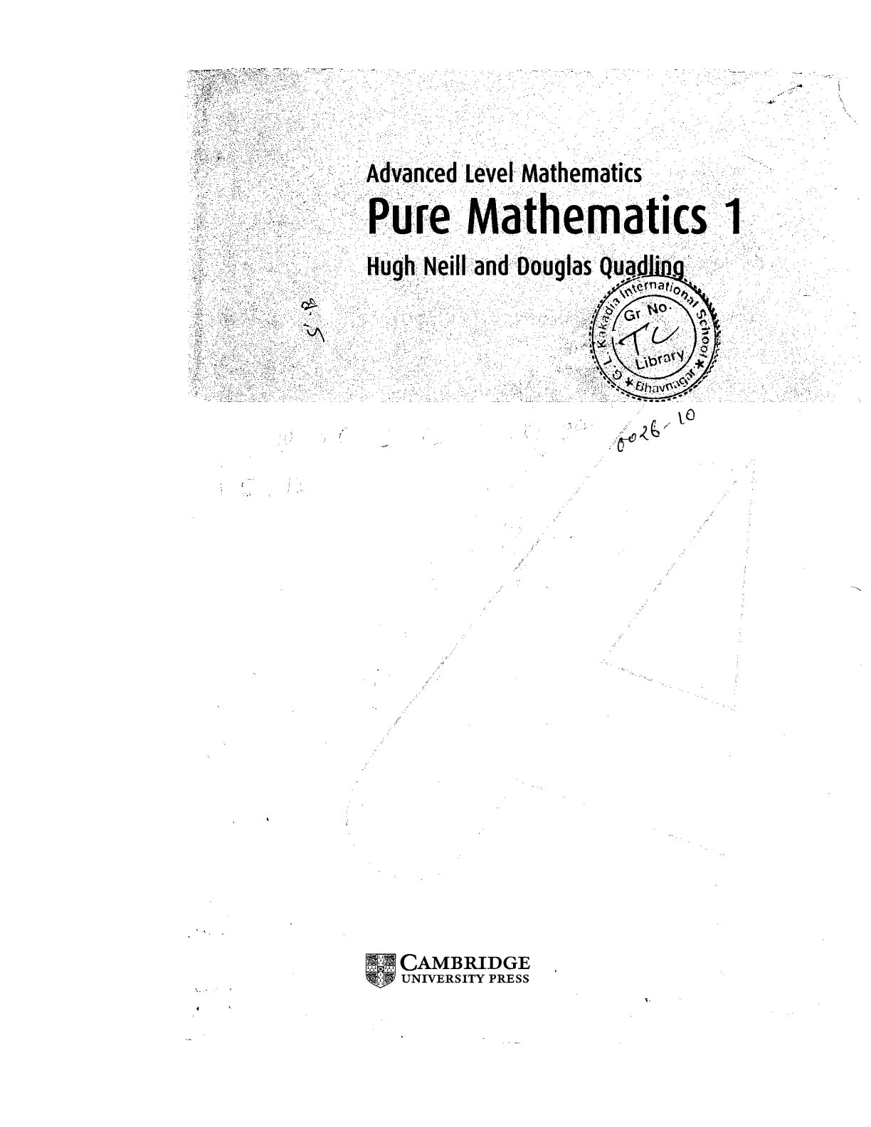 First page of Advanced Level Mathematics Pure Mathematics 1 Pure Mathematics-Level