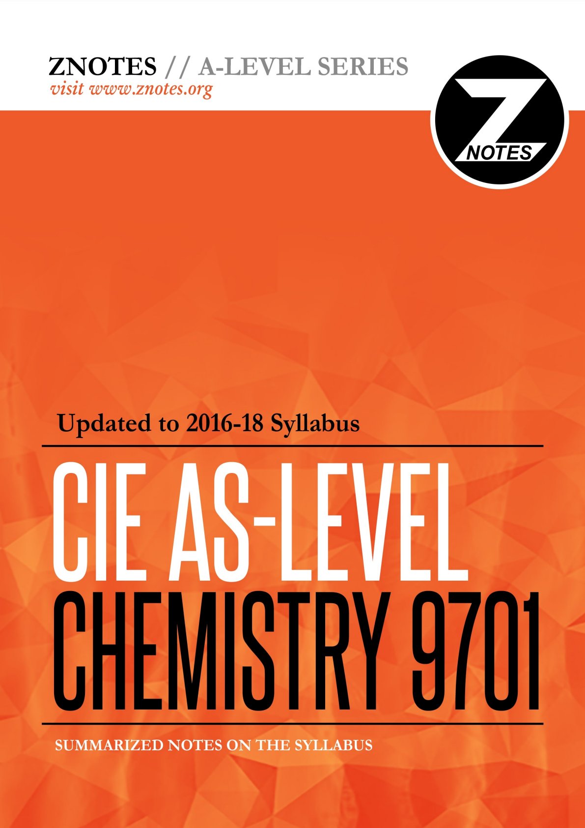 First page of AS-Level Chemistry Notes Zimbabwe