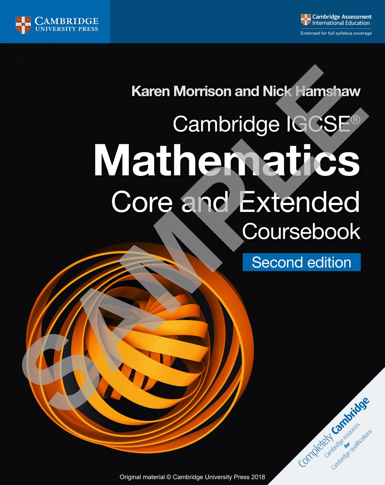 First page of Cambridge IGCSE Mathematics Core and Extended Coursebook Mathematics IGCSE
