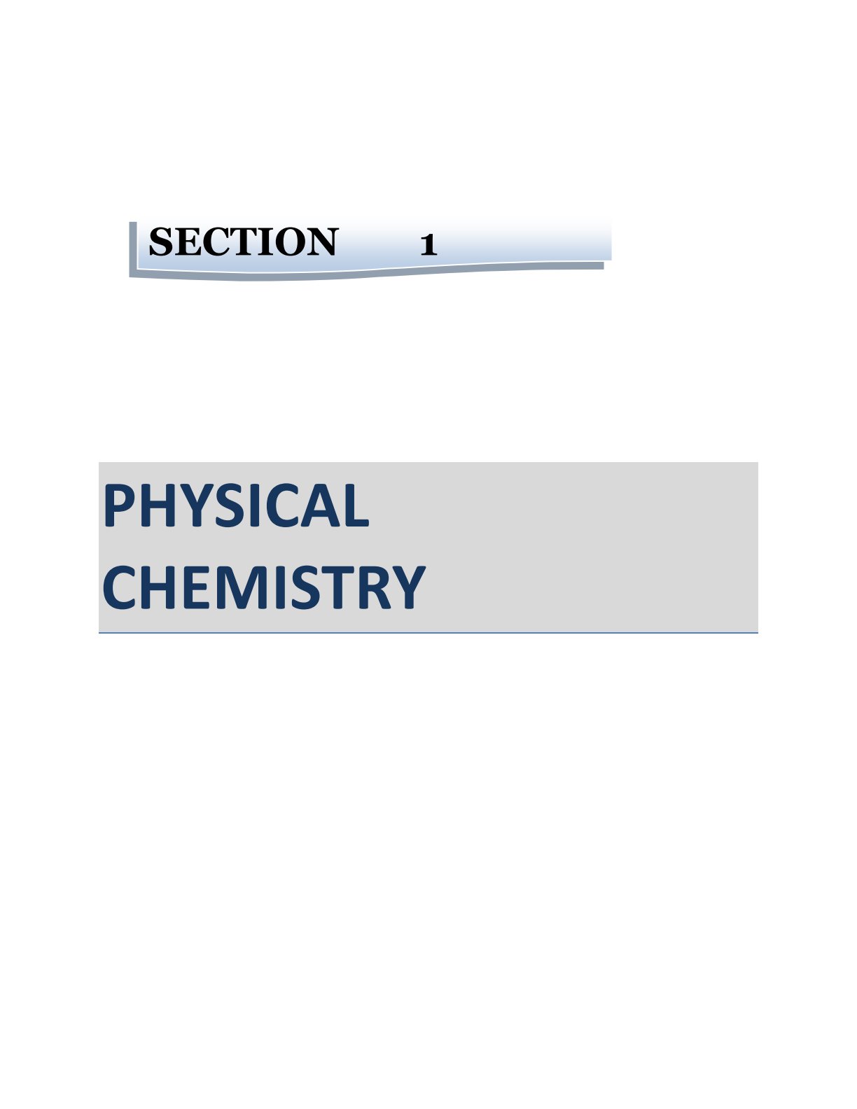 First page of Chemistry Physical Chemistry Notes Zimbabwe