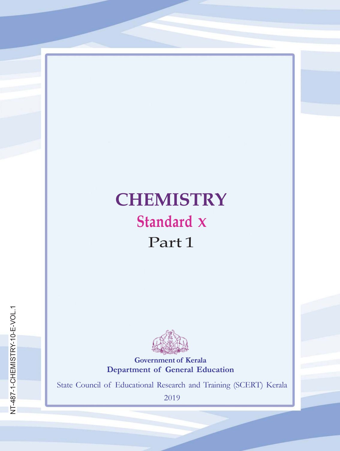 First page of Chemistry Standard X Part 1 Chemistry Grade 10