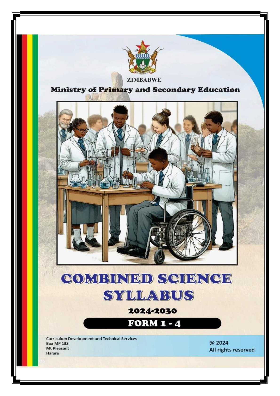 First page of Combined Science Syllabus 2024-2030