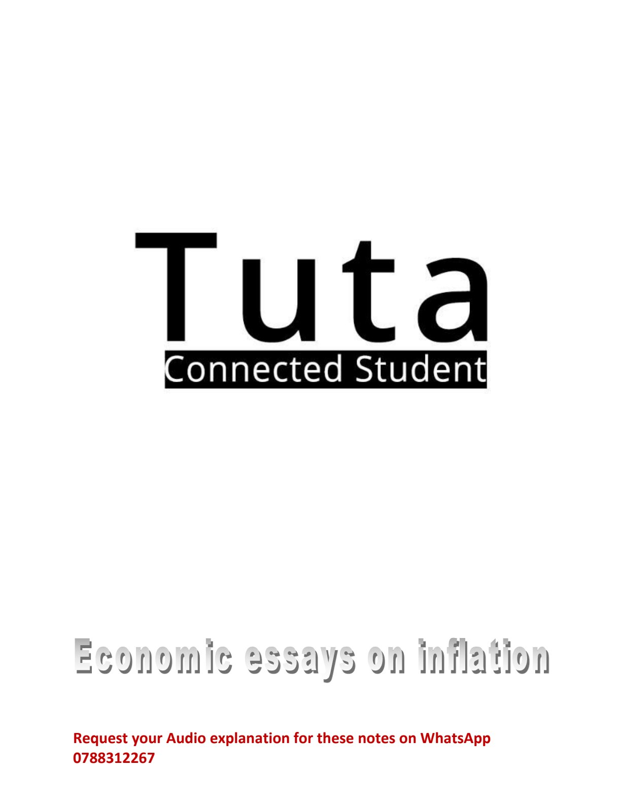 First page of Economics Inflation Notes Zimbabwe