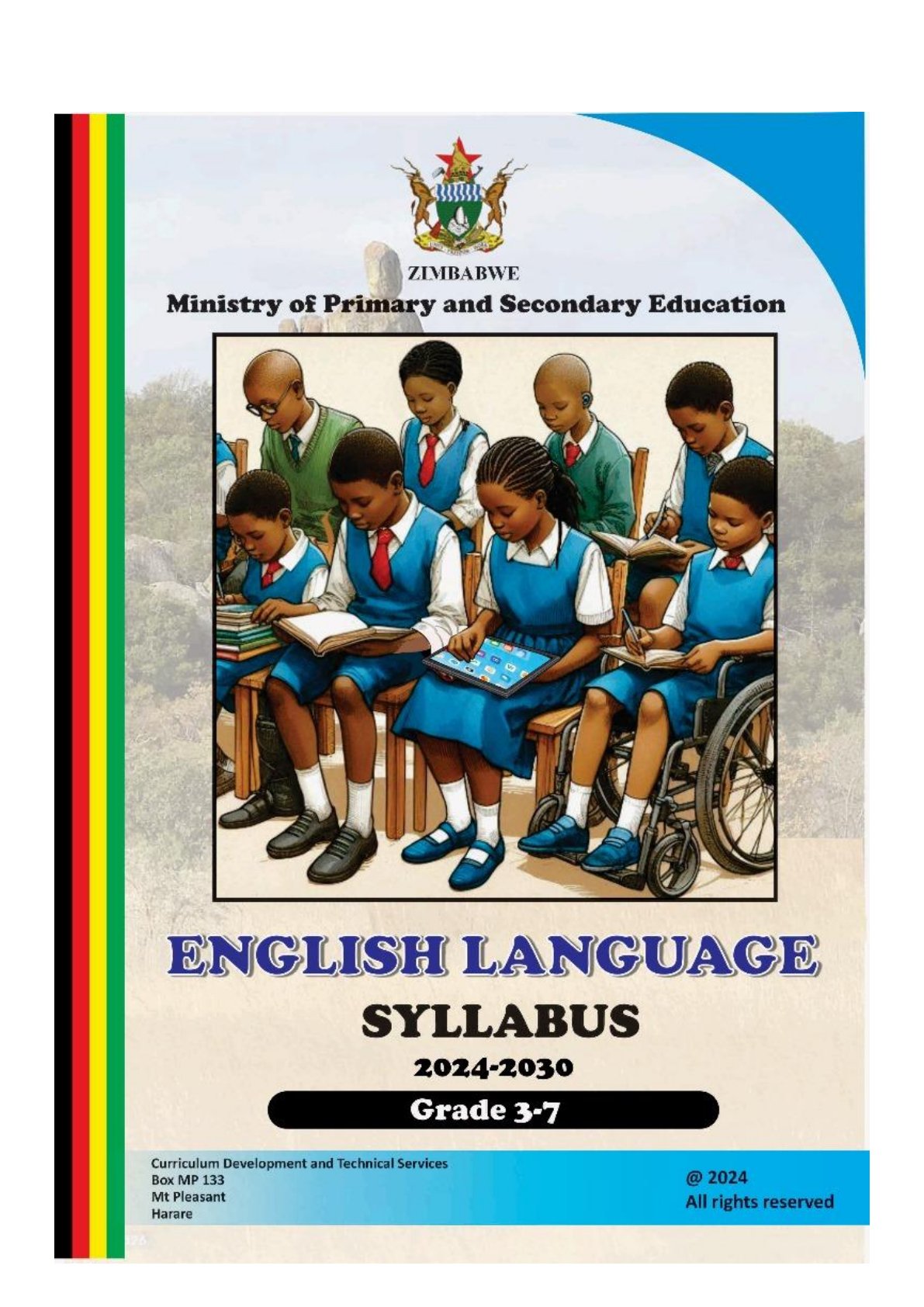 First page of English Junior Grade 3-7 Curriculum