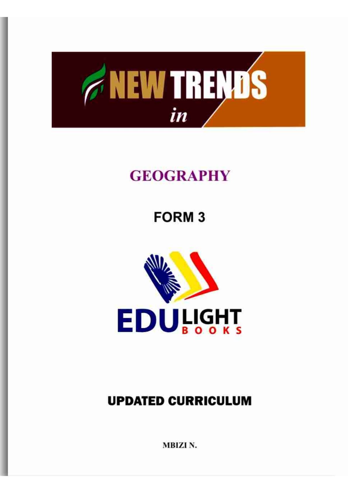 First page of Form 3 Geography Study Guide