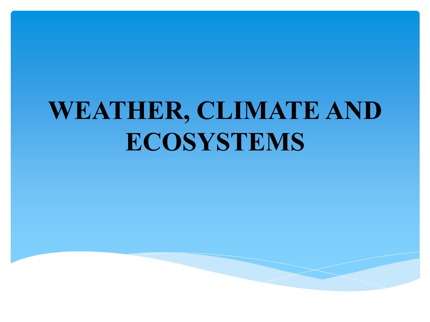 First page of Geography Weather, Climate and Ecosystems Notes Zimbabwe