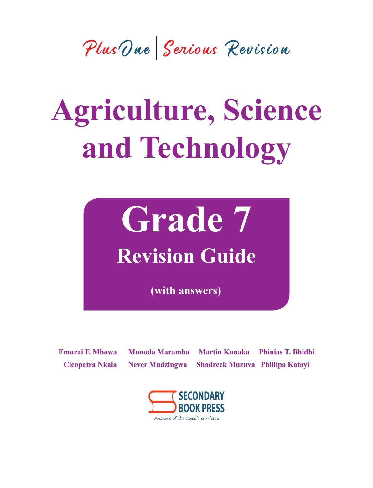 First page of Grade 7 Agriculture, Science and Technology Study Guide