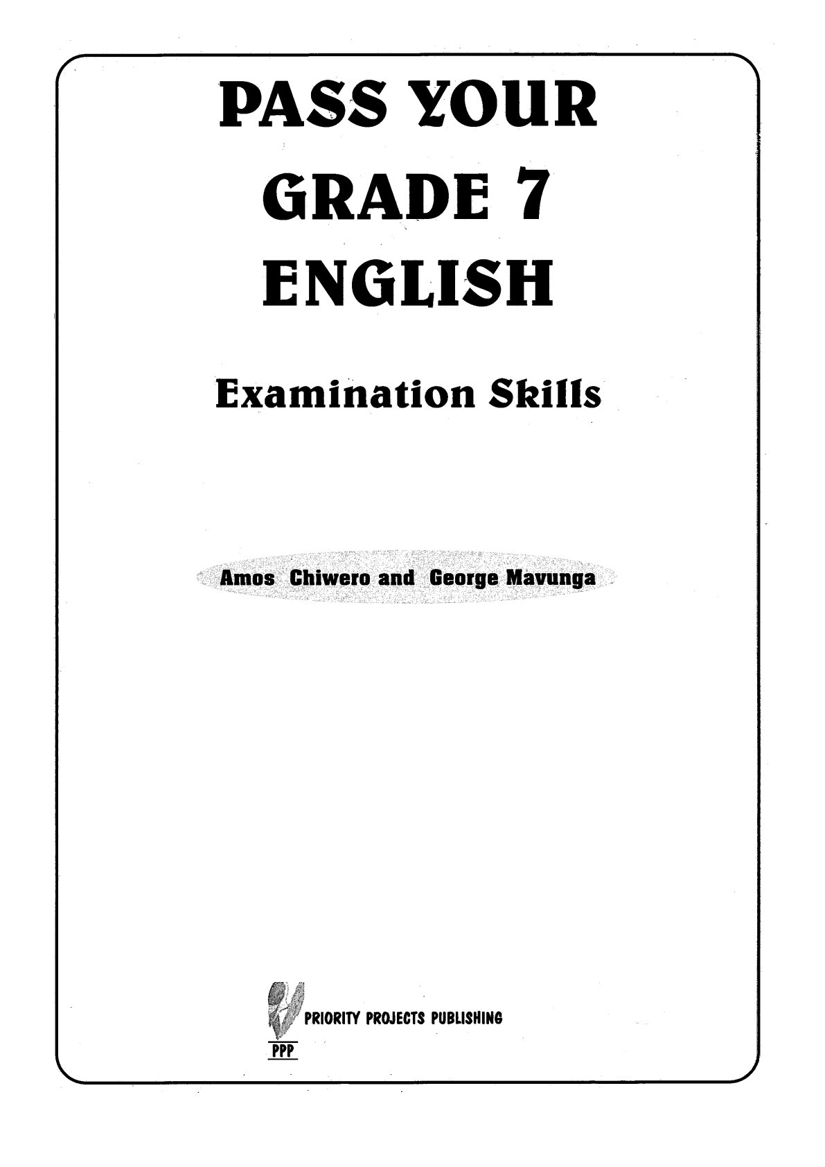 First page of Grade 7 English Language Study Guide