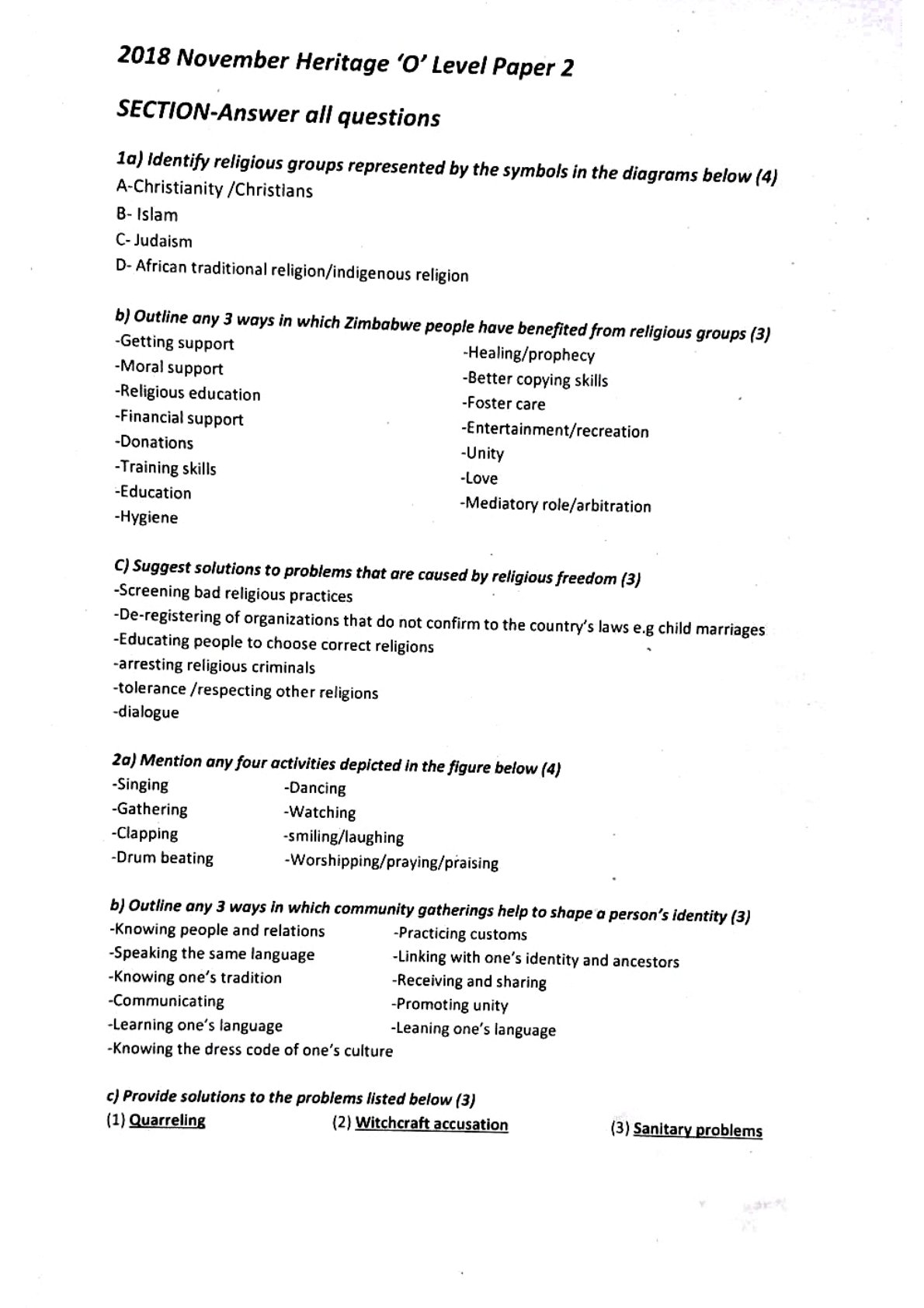 First page of Heritage Marking Scheme 2018-2023