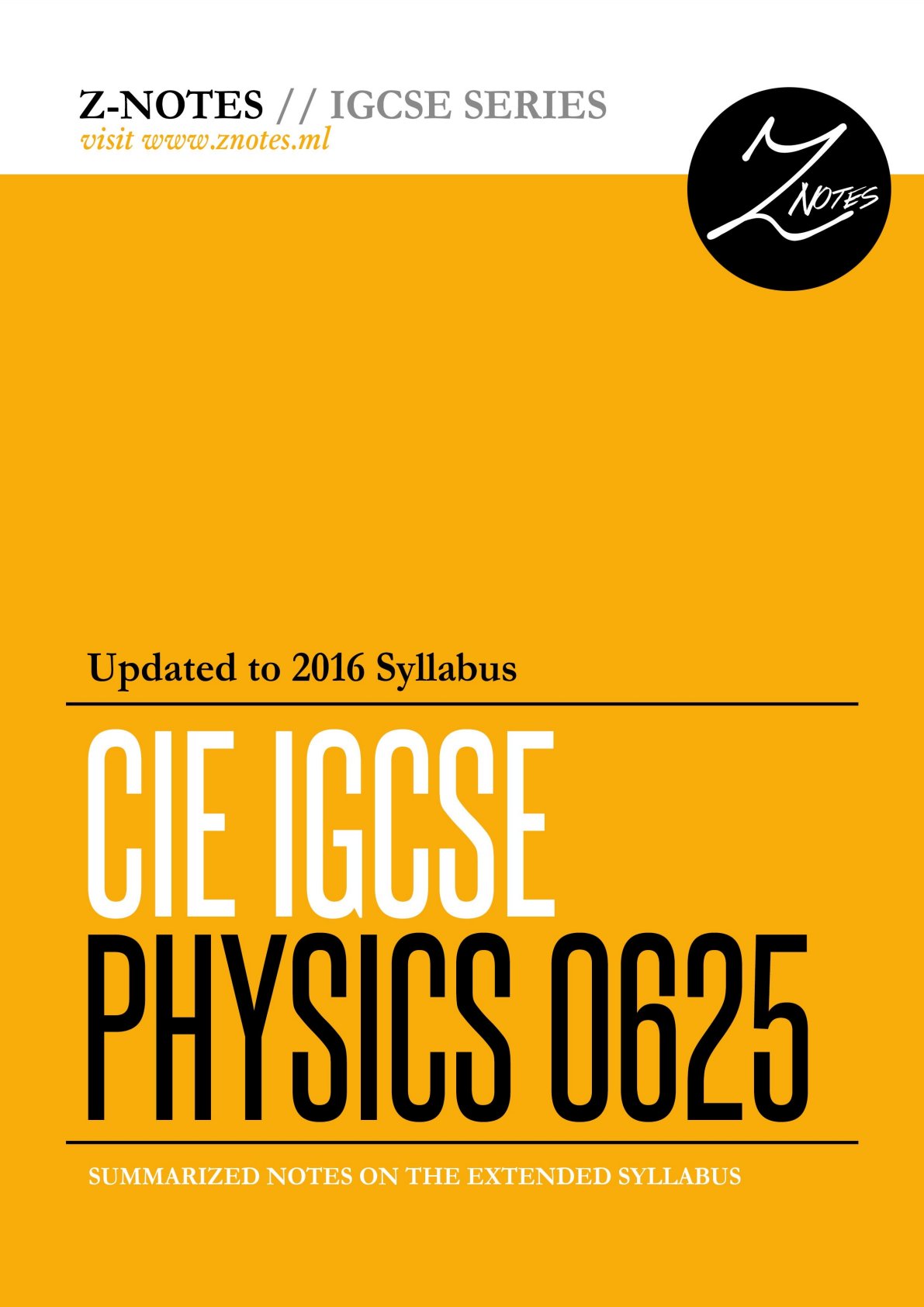 First page of IGCSE Physics Notes Zimbabwe