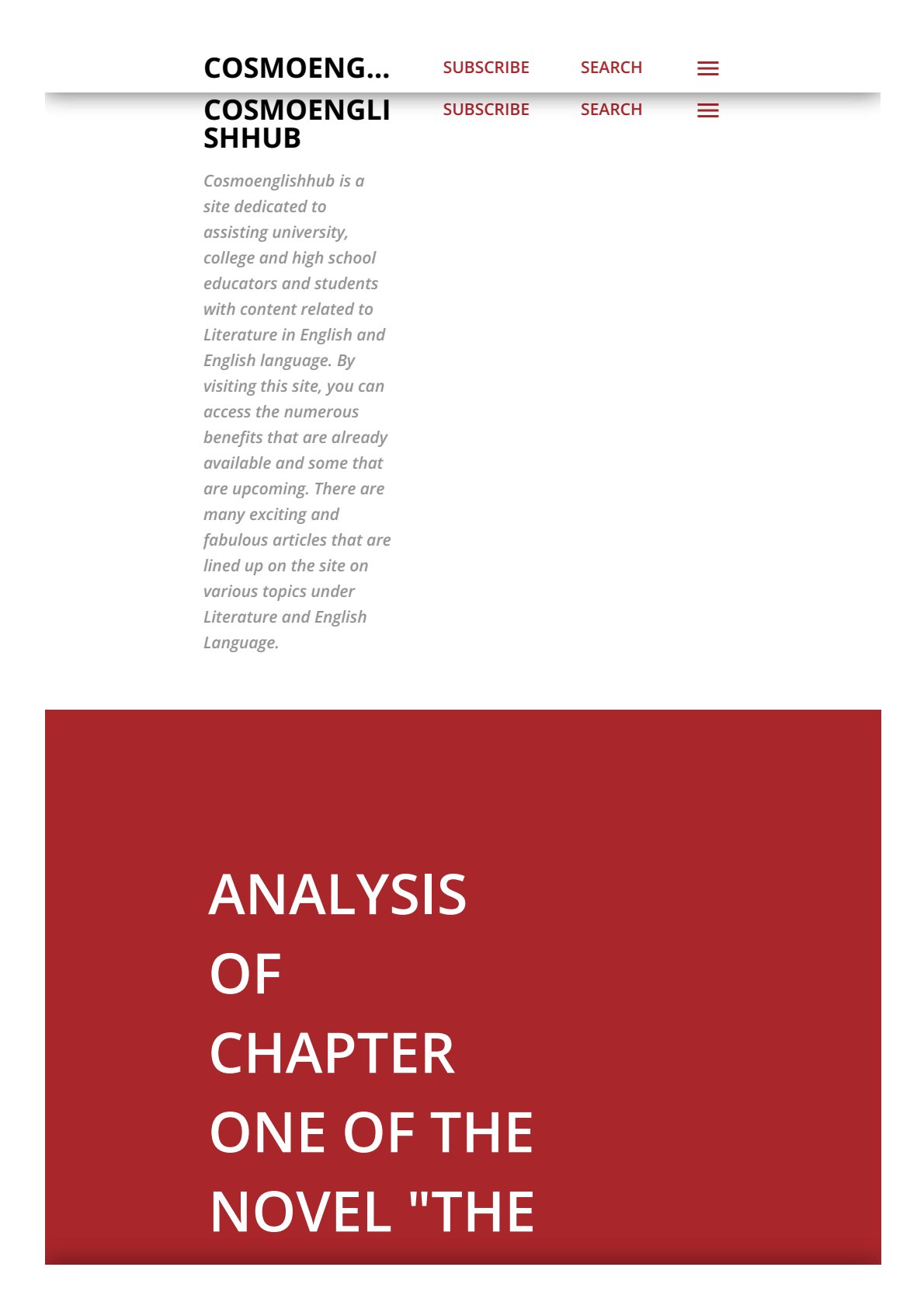 First page of Literature in English Analysis of Chapter One of 'The Ties That Binds' Notes Zimbabwe