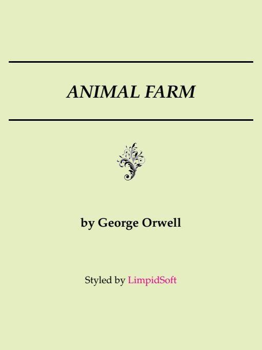 First page of Literature in English Animal Farm Notes Zimbabwe