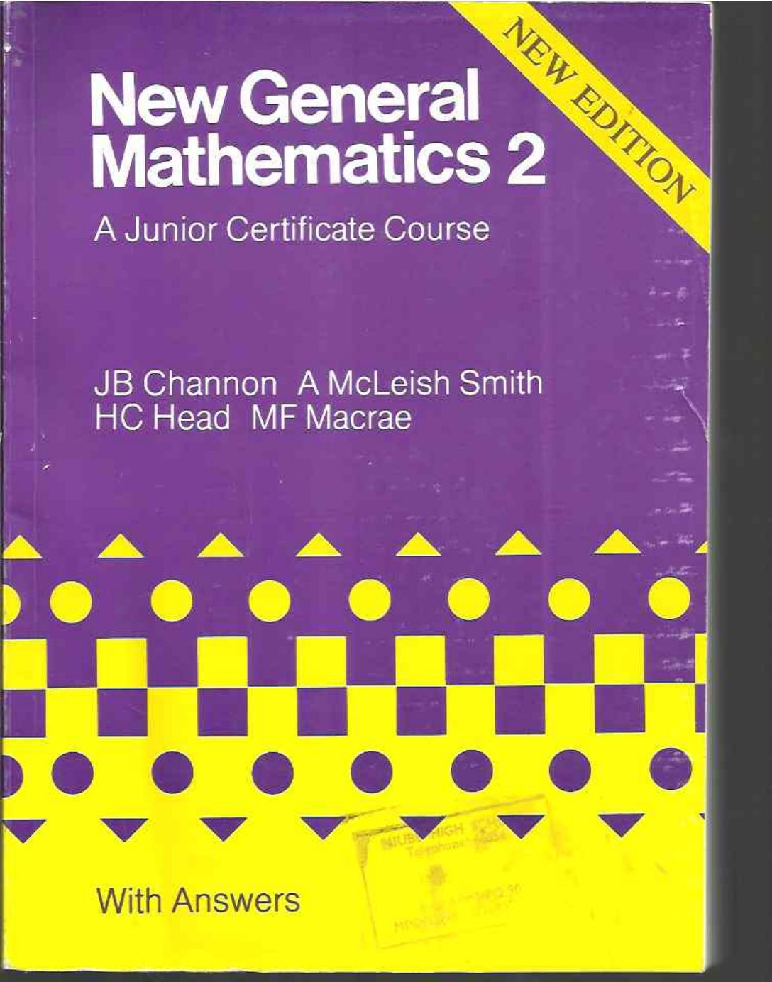 First page of New General Mathematics 2 Mathematics Junior Certificate