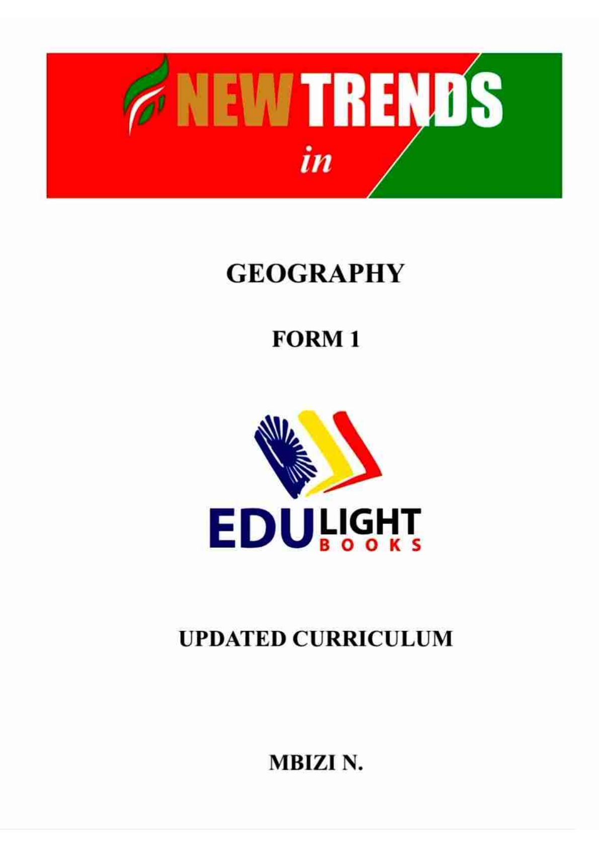 First page of New Trends in Geography Form 1 Geography Form 1