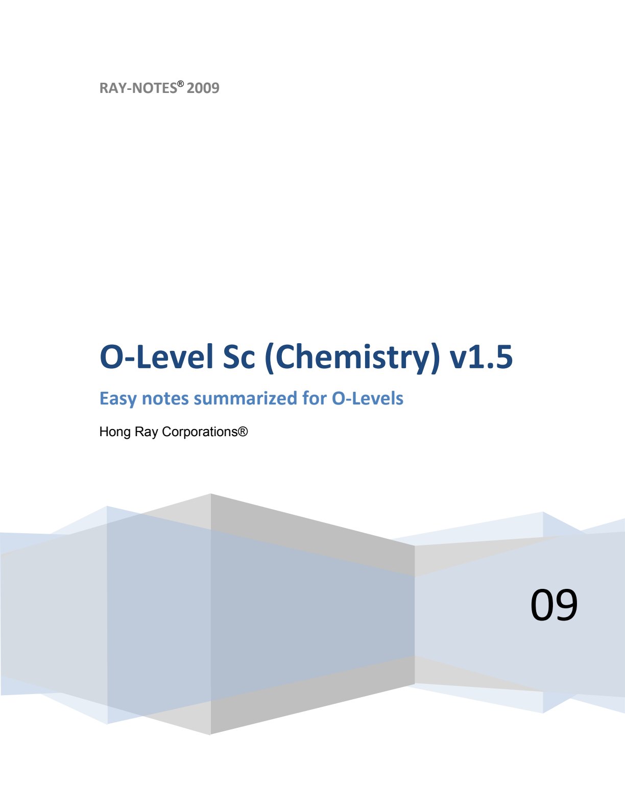 First page of O-Level Chemistry Notes Zimbabwe