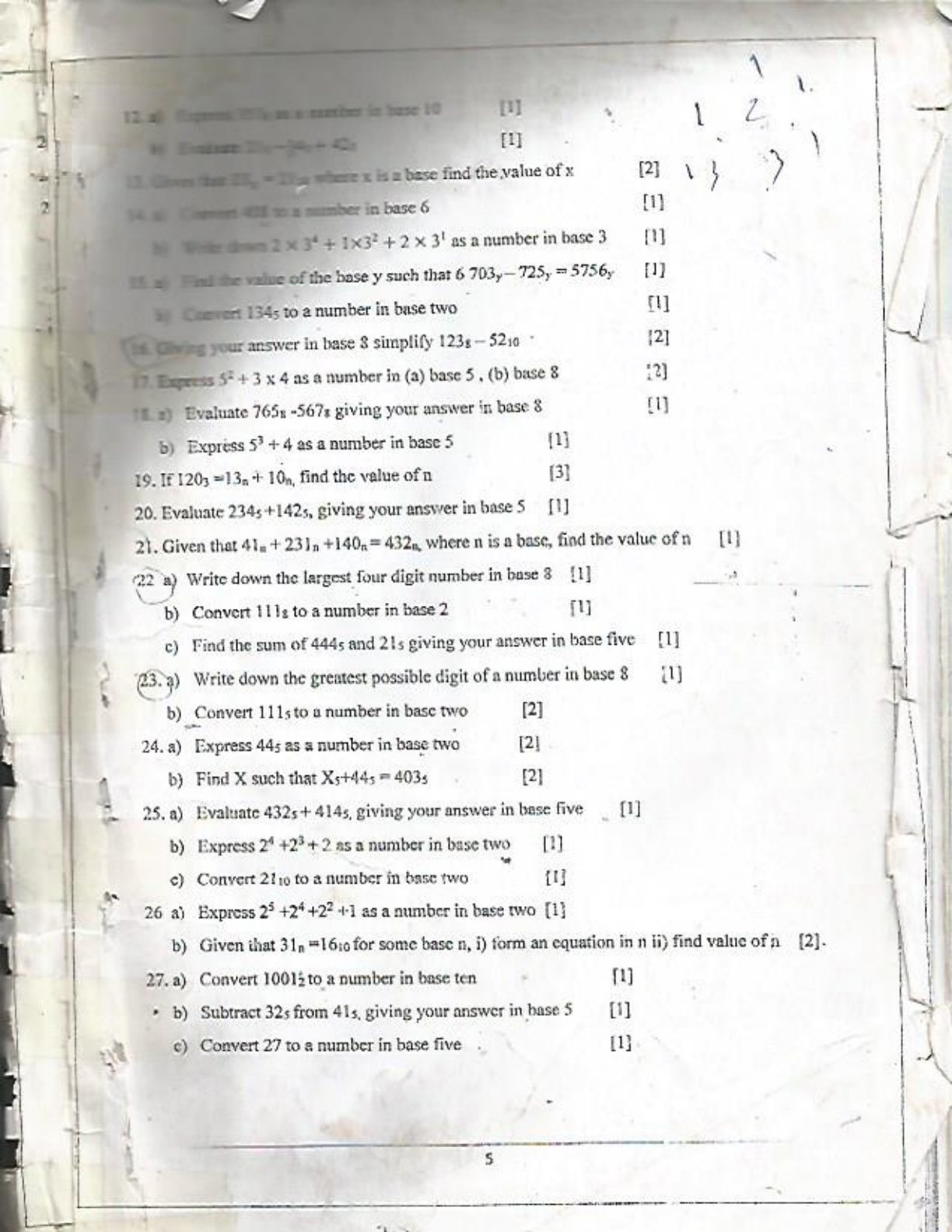 First page of O-Level Mathematics Revision Pack Zimbabwe