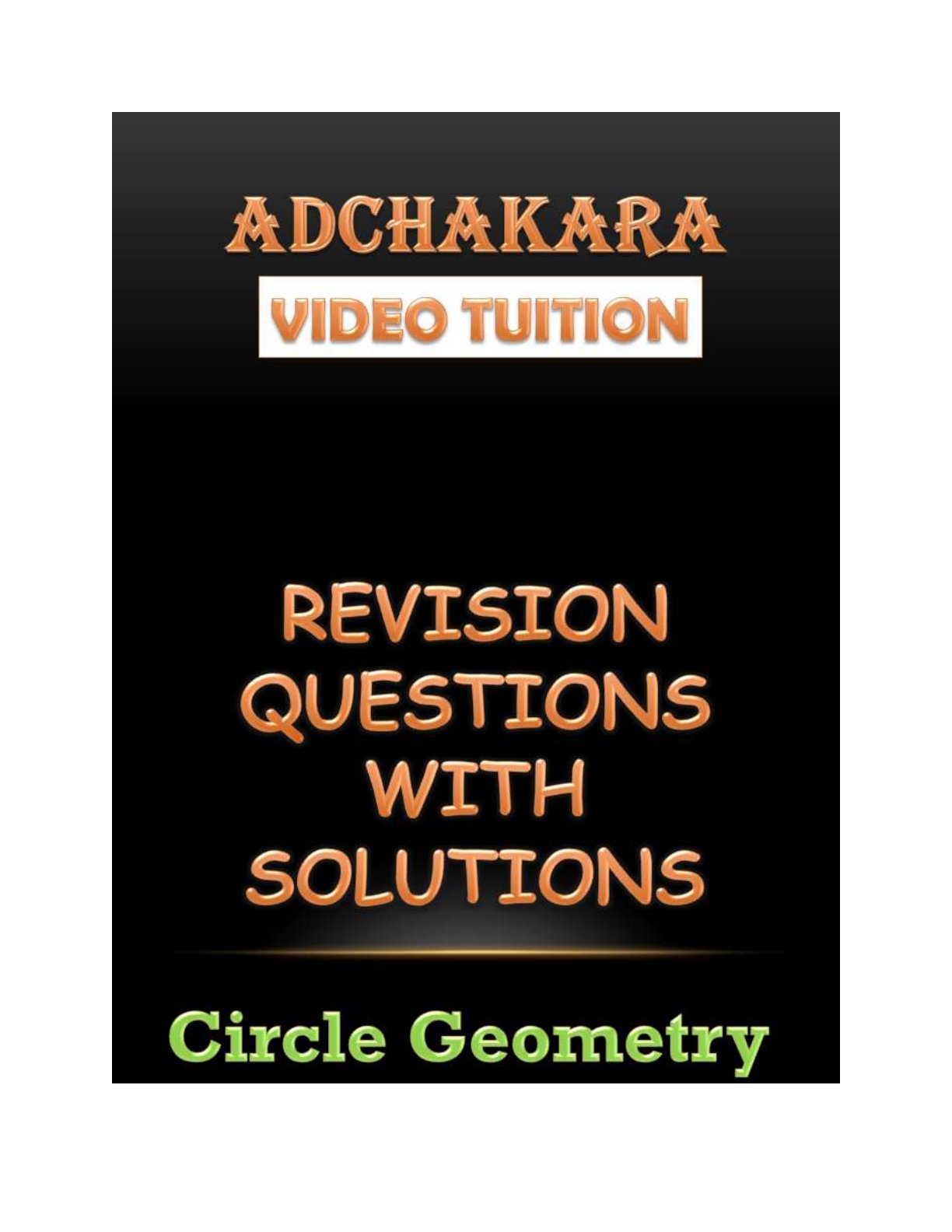 First page of Secondary Mathematics Circle Geometry Revision Pack Zimbabwe