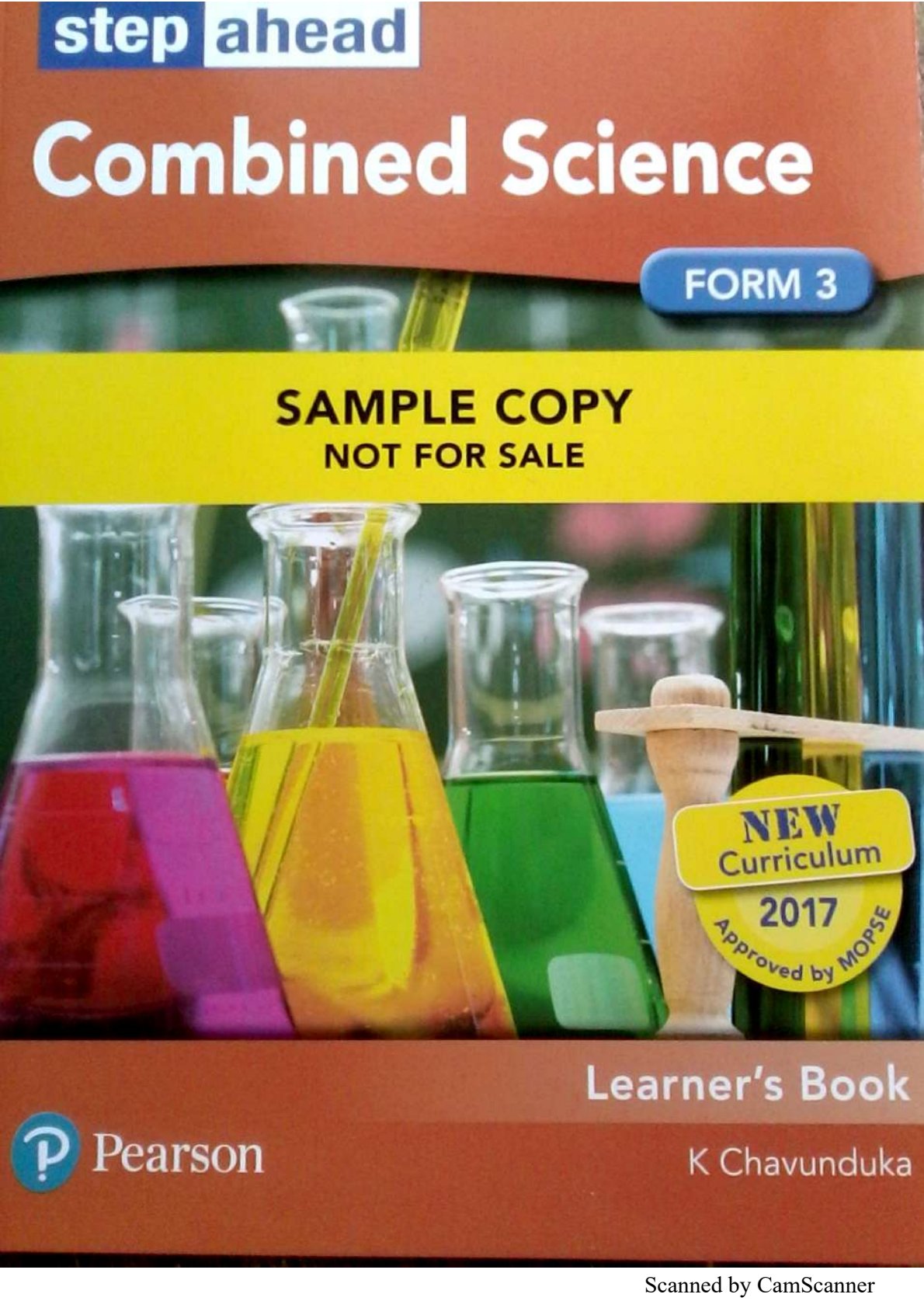 First page of Step Ahead Combined Science Form 3 Learner's Book Combined Science Form 3