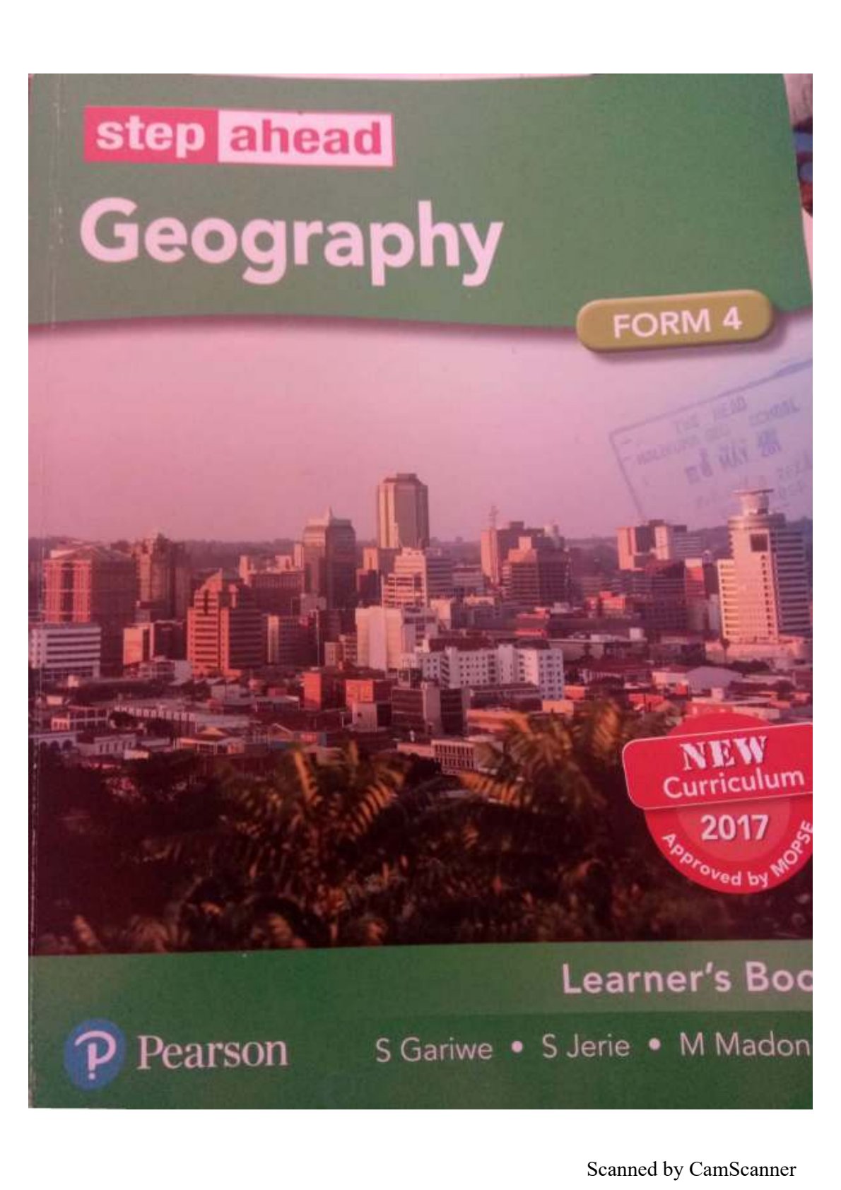 First page of Step Ahead Geography Form 4 Learner's Book Geography O-Level