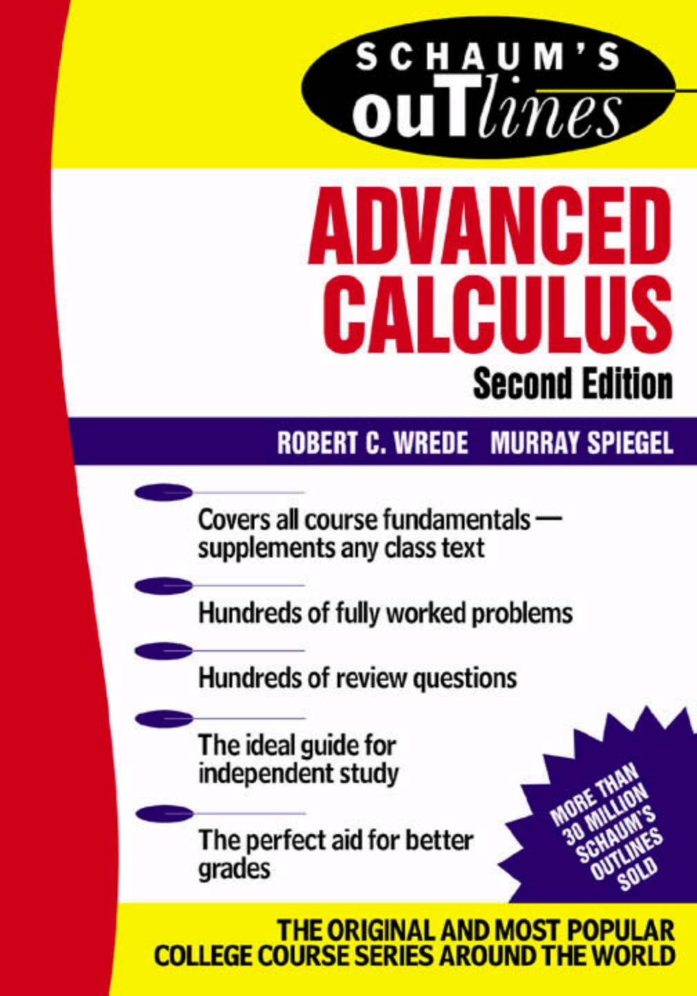 First page of Tertiary Advanced Calculus Schaum's Outline Study Guide