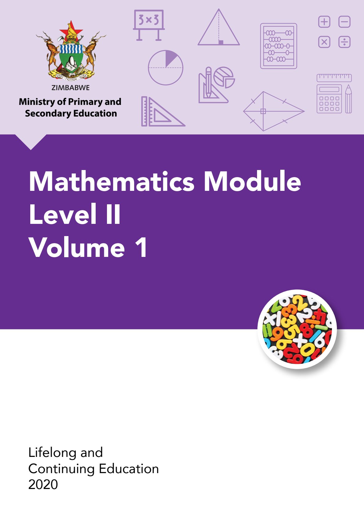 First page of Tertiary Mathematics 2020 Study Guide