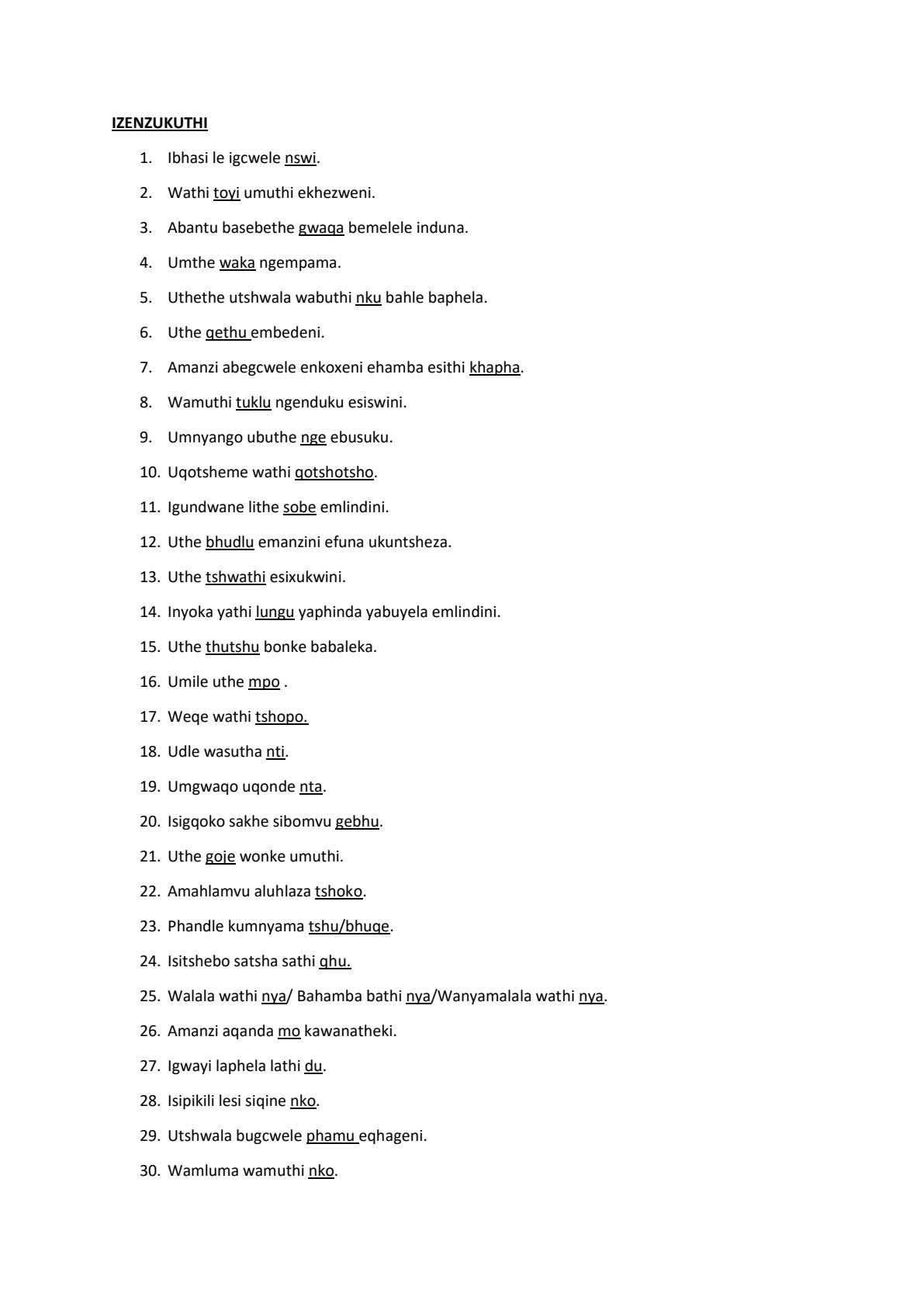 First page of ulimi_lwesindebele(1)-1.pdf