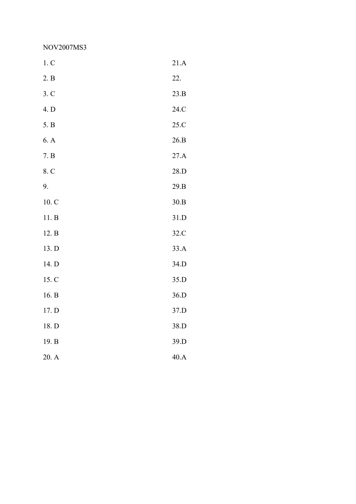 First page of ZIMSEC A-Level Chemistry Paper 3 November 2007 Marking Scheme