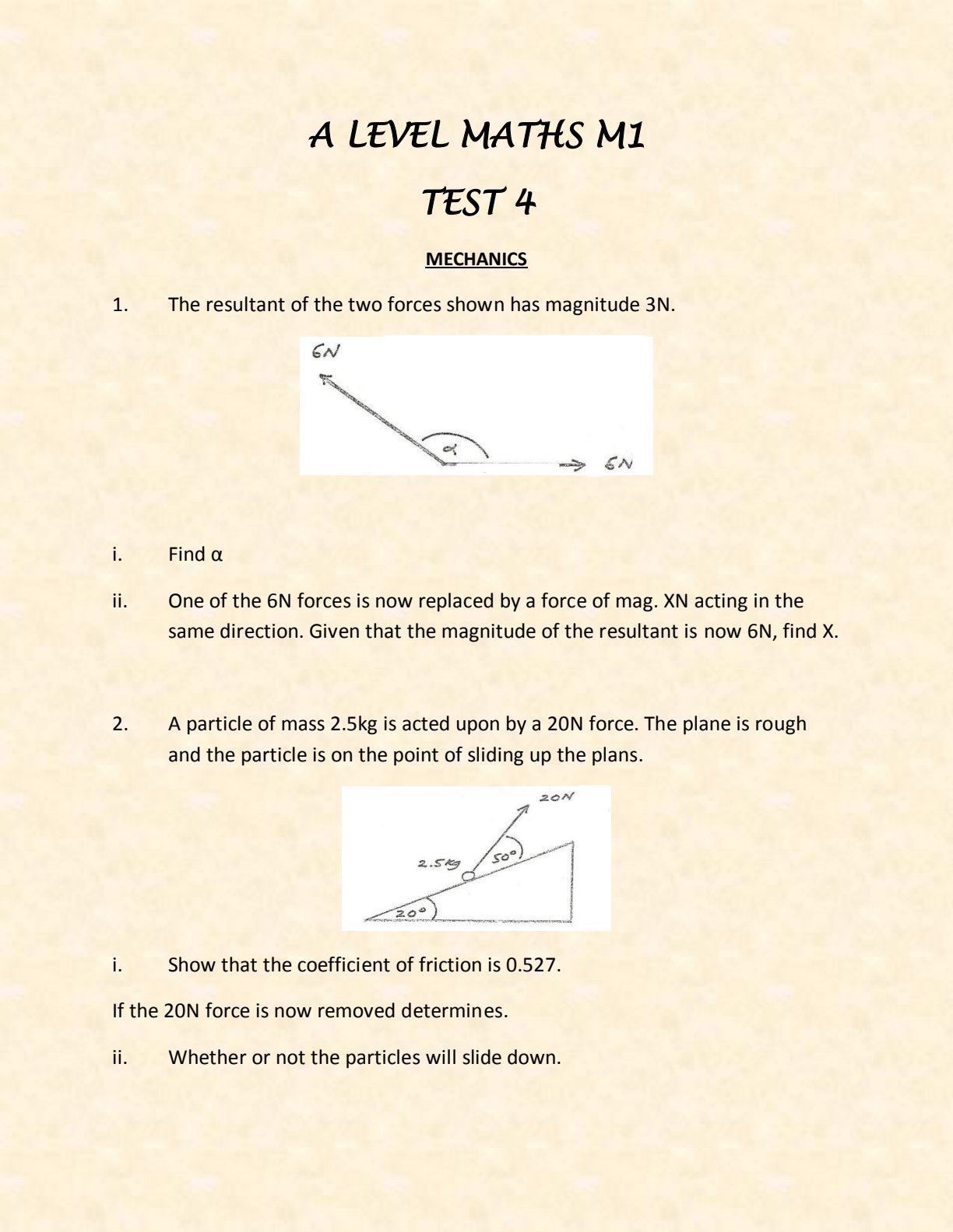 First page of ZIMSEC A-Level Mathematics Question Paper