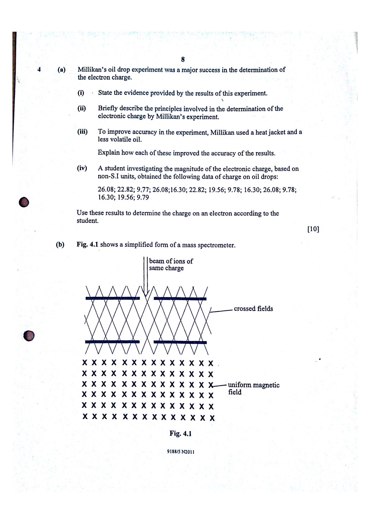 First page of ZIMSEC A-Level Physics Paper 5 November 2011 Question Paper