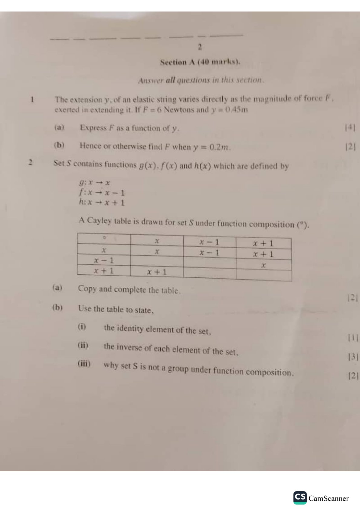 First page of ZIMSEC A-Level Pure Mathematics Paper 2 June 2024 Question Paper