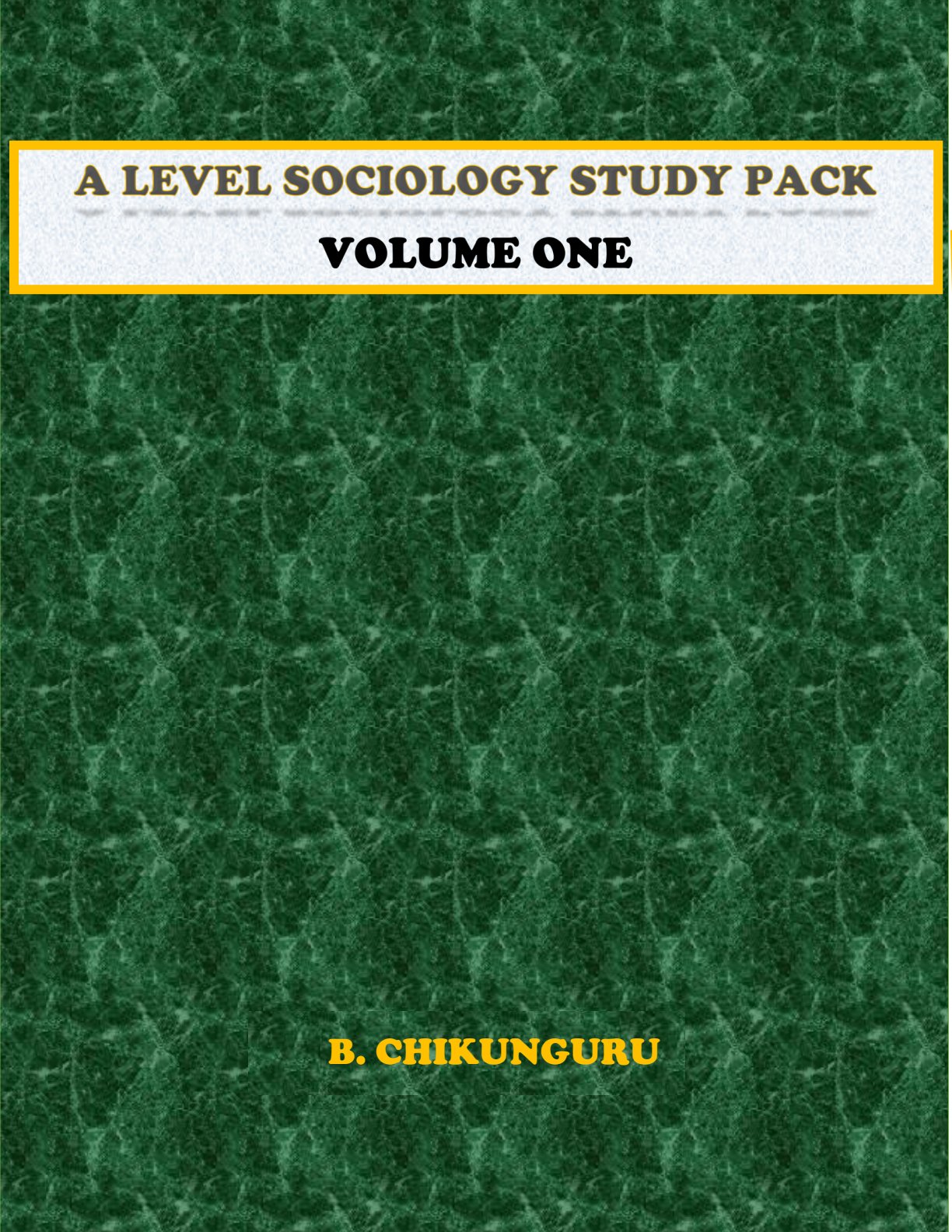 First page of ZIMSEC A-Level Sociology Study Guide
