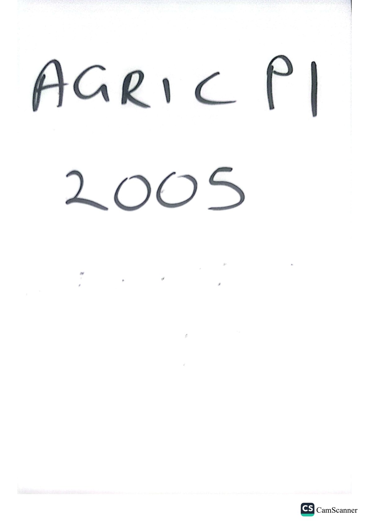 First page of ZIMSEC O-Level Agriculture 2005-2024 Study Guide