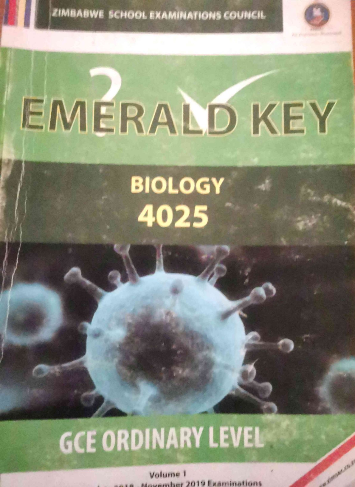 First page of ZIMSEC O-Level Biology Emerald Key Study Guide