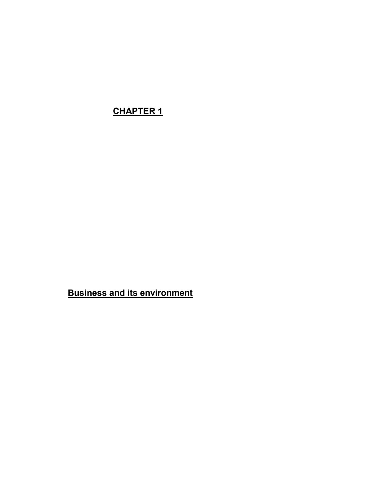 First page of ZIMSEC O-Level Business Studies Blue Book Study Guide