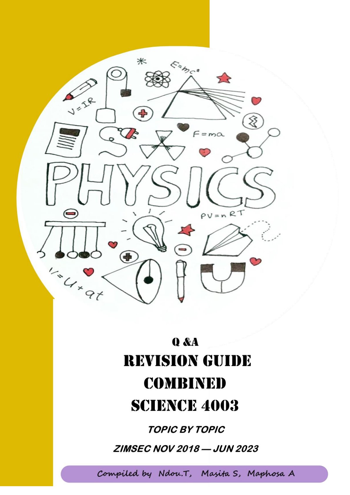 First page of ZIMSEC O-Level Combined Science 2018-2023 Study Guide