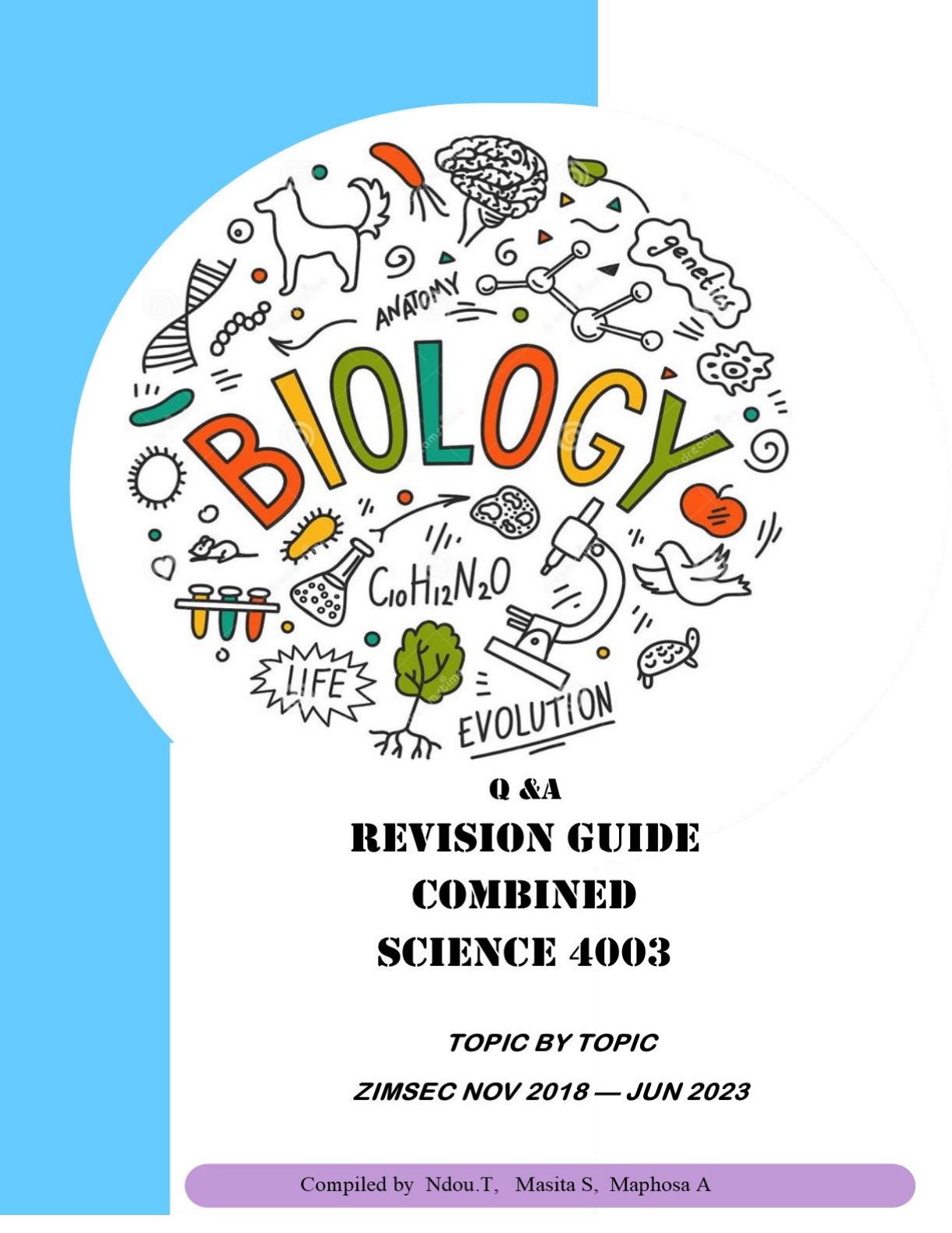 First page of ZIMSEC O-Level Combined Science 2018-2023 Study Guide