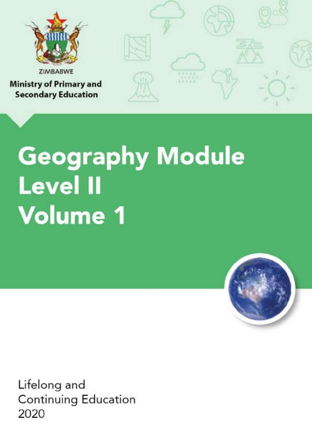 First page of ZIMSEC O-Level Geography 2020 Study Guide