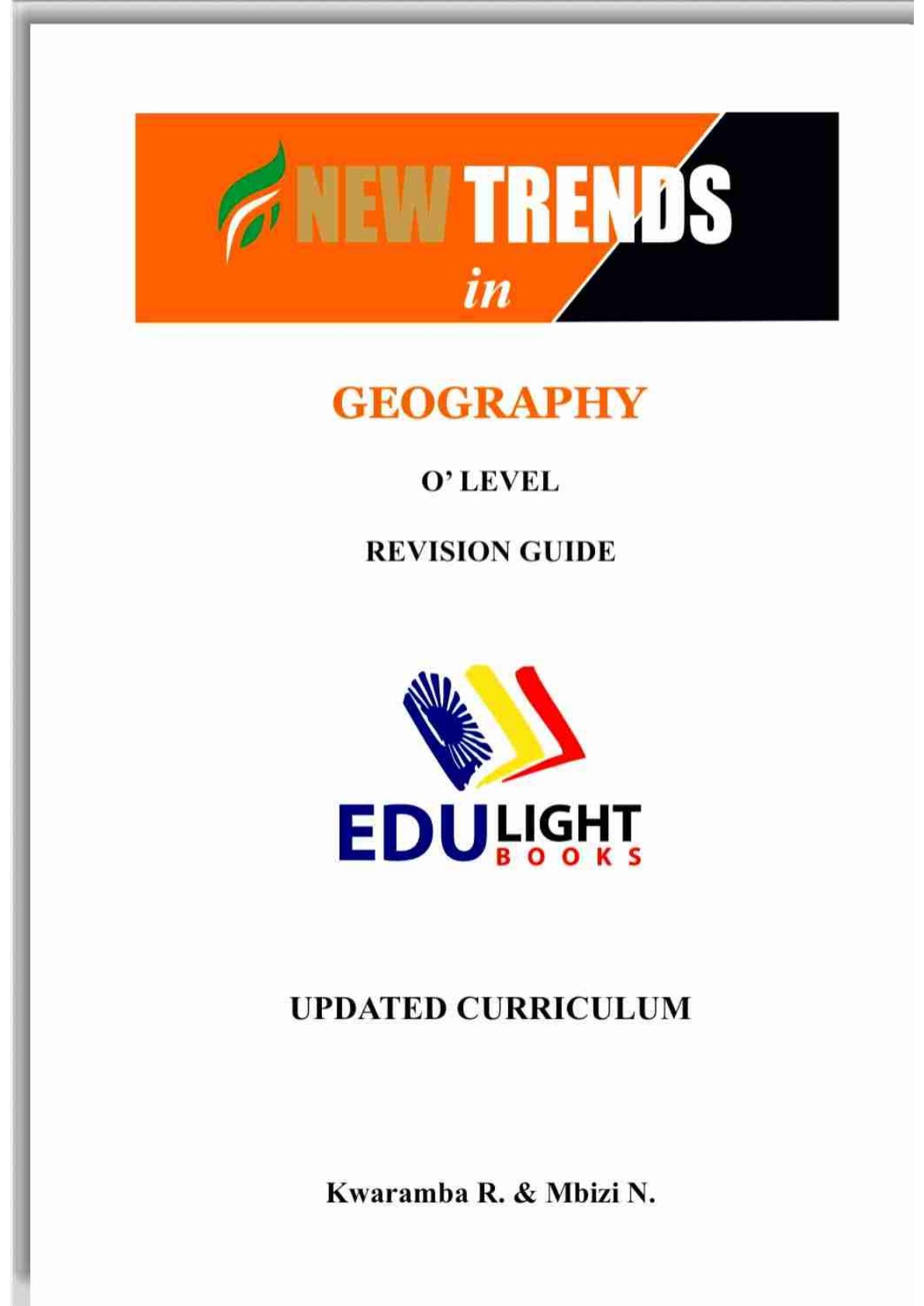 First page of ZIMSEC O-Level Geography Study Guide