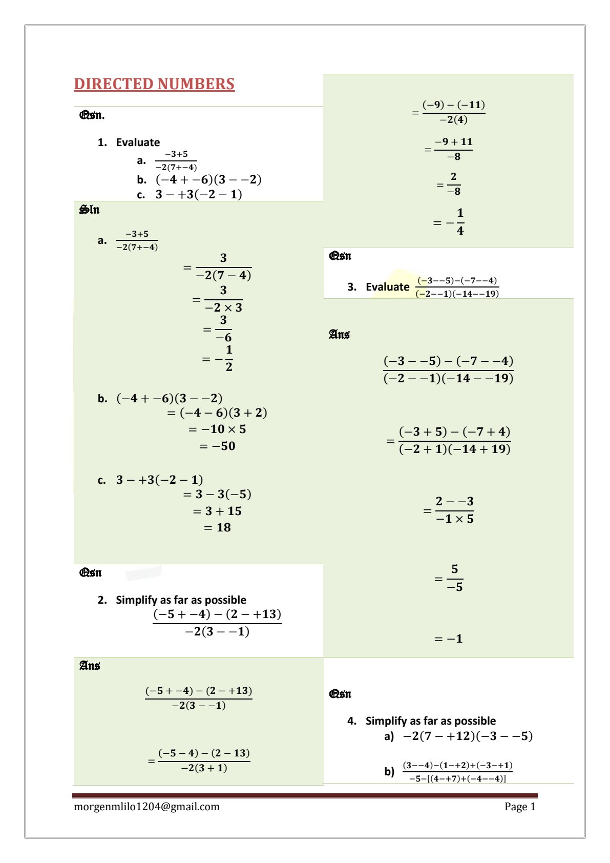 First page of ZIMSEC O-Level Mathematics Red Spot Study Guide
