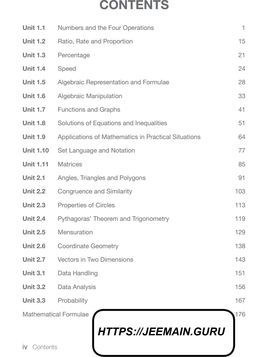 First page of ZIMSEC O-Level Mathematics Study Guide