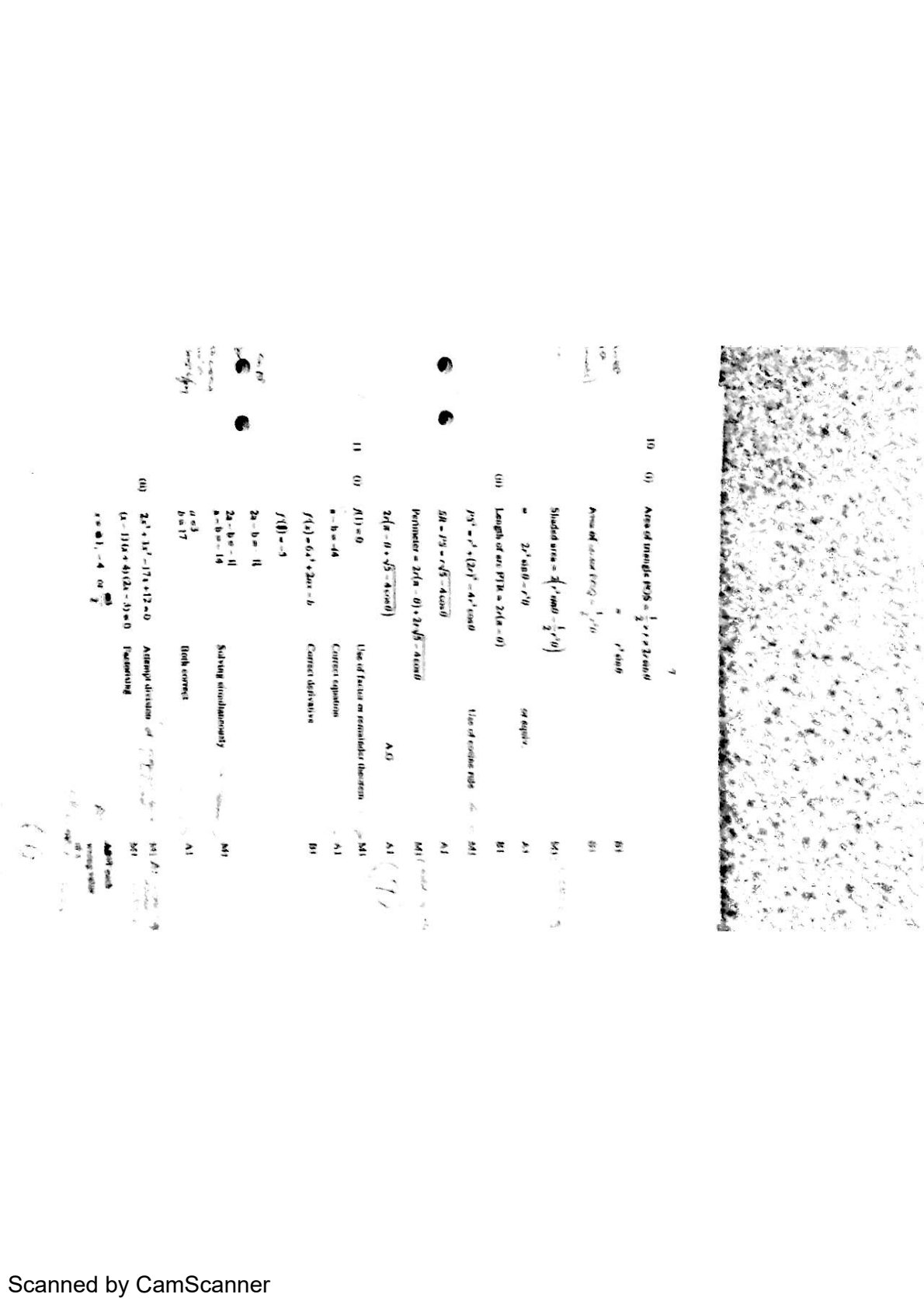 First page of ZIMSEC Secondary Mathematics Paper 1 2016 Marking Scheme
